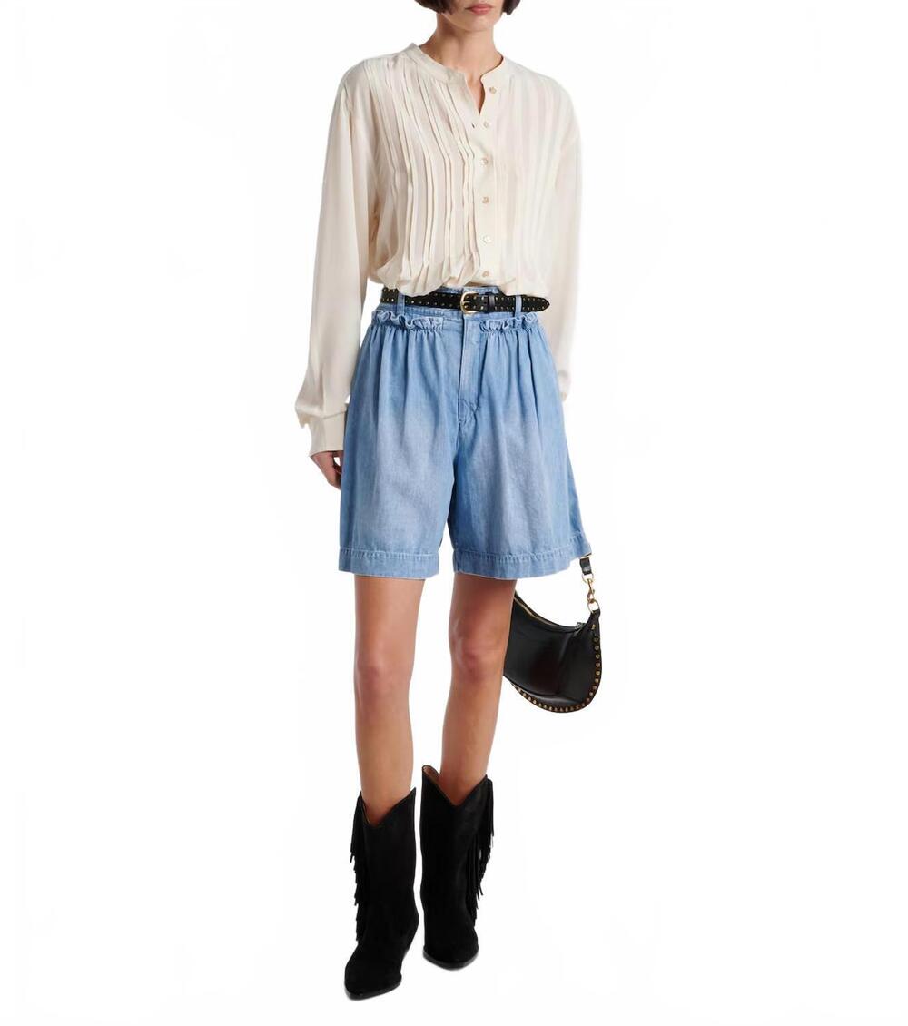 NEW ISABEL MARANT ingrid denim shorts in light blue